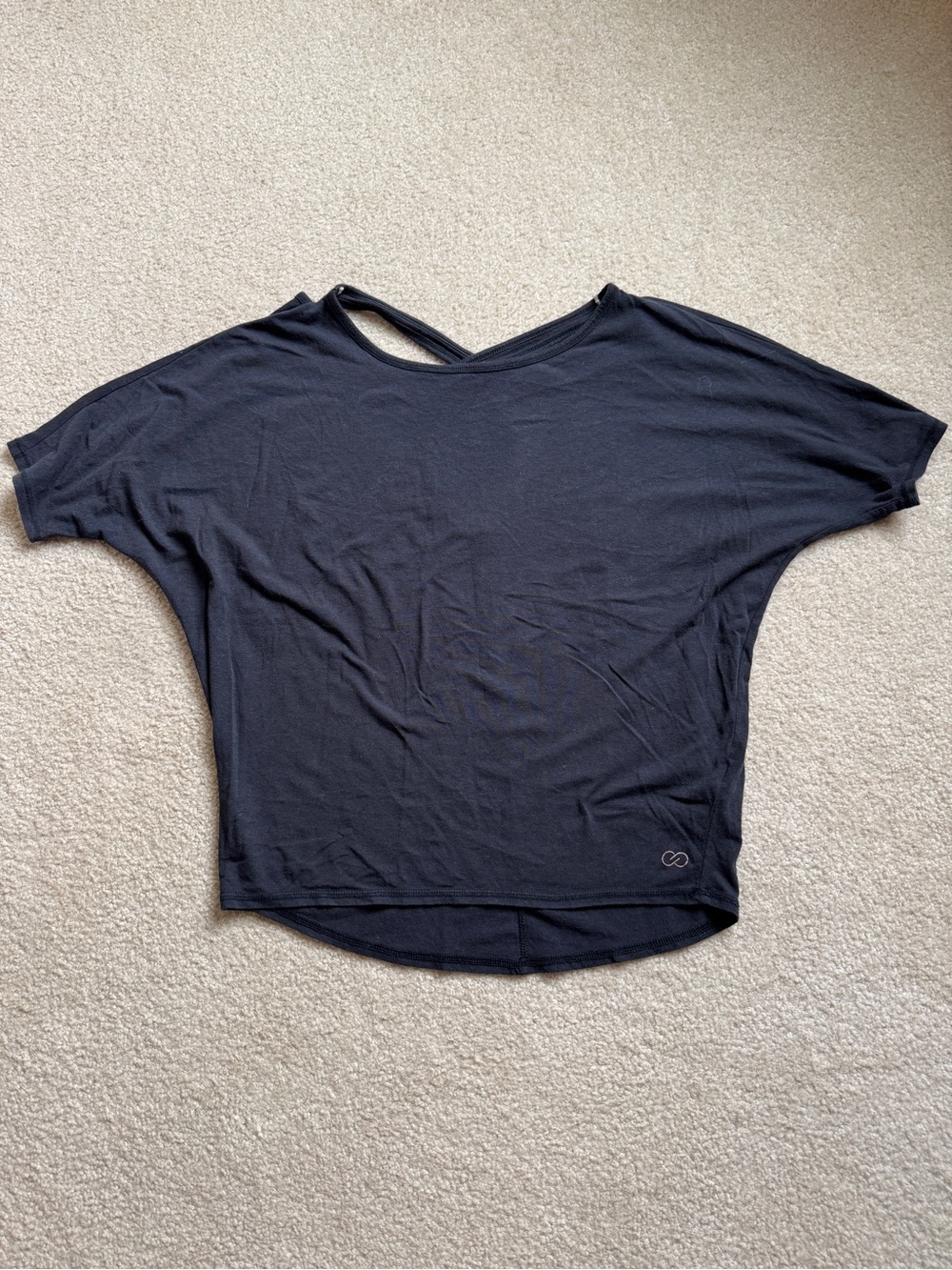 Calia Black Short Sleeve Athletic Top Size S